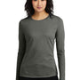 District Womens Perfect Blend CVC Long Sleeve Crewneck T-Shirt - Heather Charcoal Grey