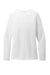 District DT110 Womens Perfect Blend CVC Long Sleeve Crewneck T-Shirt White Flat Back