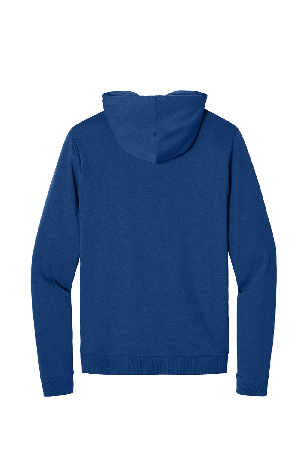 District DT1300 Mens Perfect Tri Fleece Hooded Sweatshirt Hoodie w/ Pouch Pocket Deep Royal Blue Flat Back
