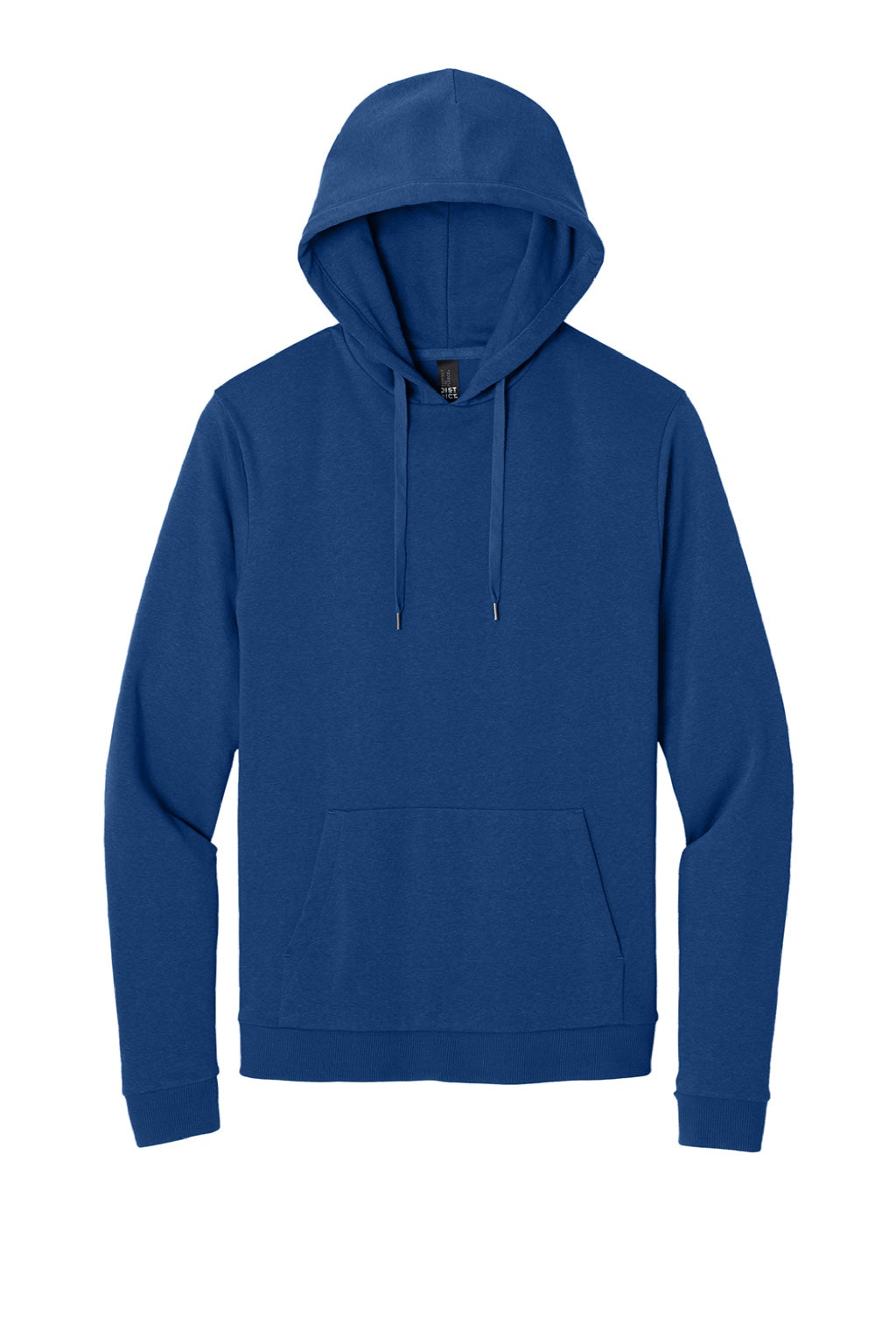 District DT1300 Mens Perfect Tri Fleece Hooded Sweatshirt Hoodie w/ Pouch Pocket Deep Royal Blue Flat Front