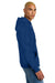 District DT1300 Mens Perfect Tri Fleece Hooded Sweatshirt Hoodie w/ Pouch Pocket Deep Royal Blue Model Side