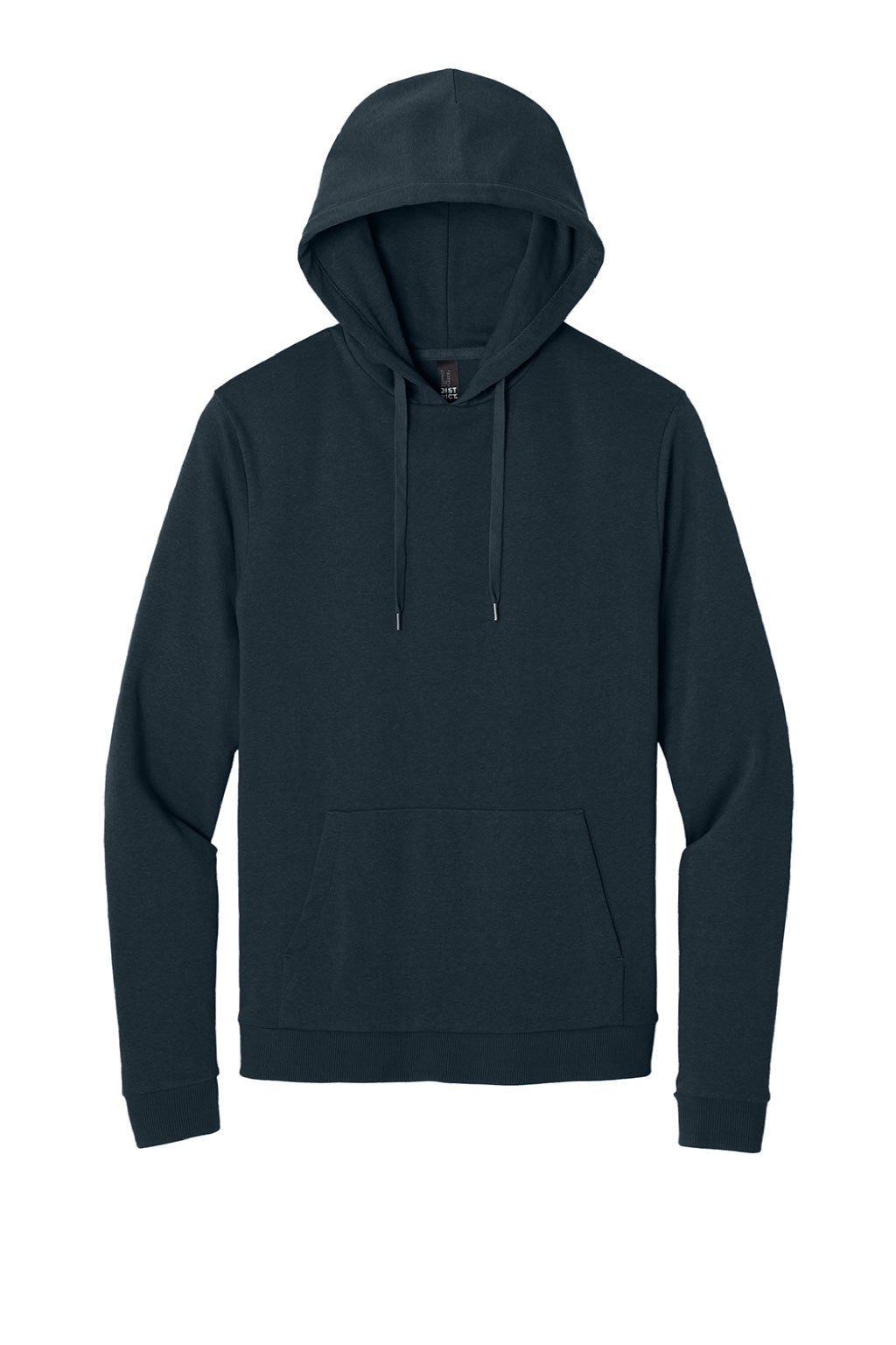 District DT1300 Mens Perfect Tri Fleece Hooded Sweatshirt Hoodie w/ Pouch Pocket New Navy Blue Flat Front