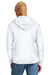 District DT1300 Mens Perfect Tri Fleece Hooded Sweatshirt Hoodie w/ Pouch Pocket White Model Back