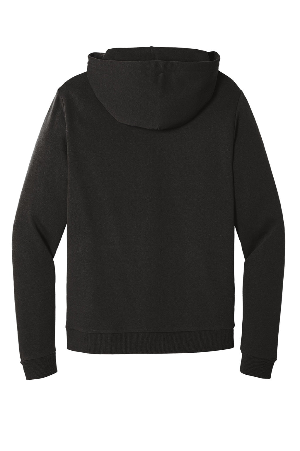 District DT1300 Mens Perfect Tri Fleece Hooded Sweatshirt Hoodie w/ Pouch Pocket Black Flat Back