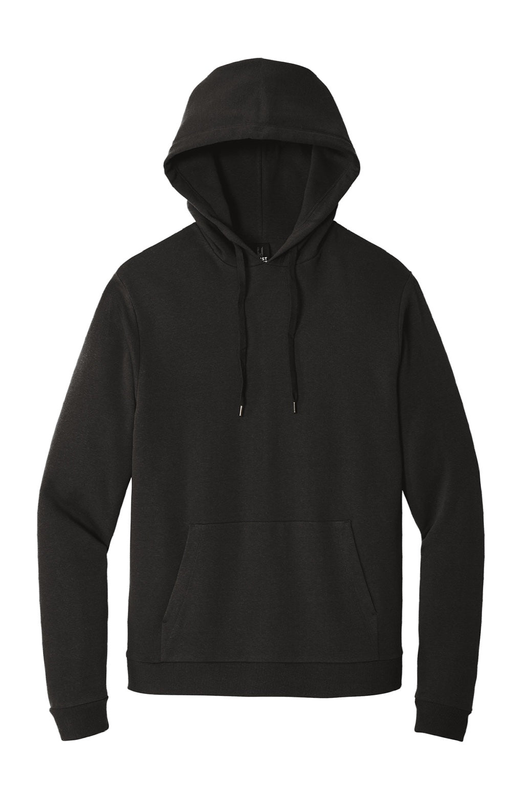District DT1300 Mens Perfect Tri Fleece Hooded Sweatshirt Hoodie w/ Pouch Pocket Black Flat Front