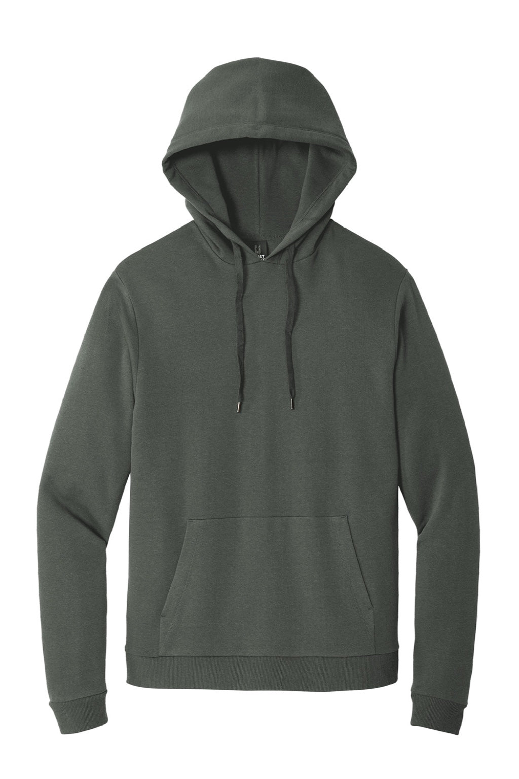 District DT1300 Mens Perfect Tri Fleece Hooded Sweatshirt Hoodie w/ Pouch Pocket Deepest Grey Flat Front