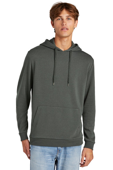 District DT1300 Mens Perfect Tri Fleece Hooded Sweatshirt Hoodie w/ Pouch Pocket Deepest Grey Model Front