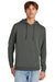 District DT1300 Mens Perfect Tri Fleece Hooded Sweatshirt Hoodie w/ Pouch Pocket Deepest Grey Model Front