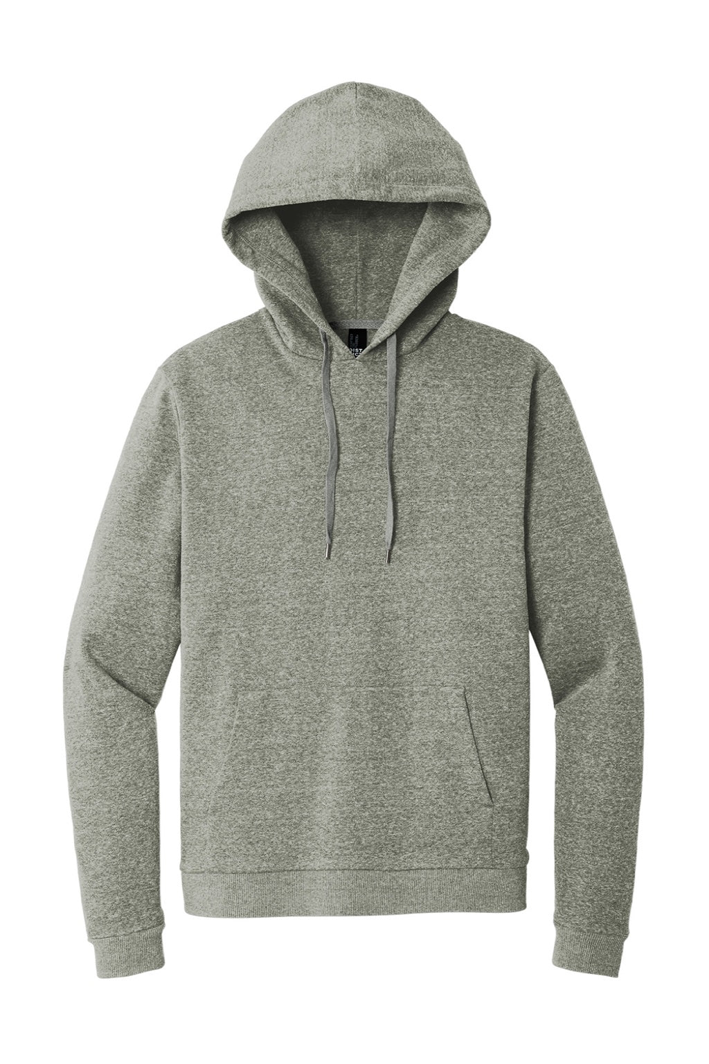 District DT1300 Mens Perfect Tri Fleece Hooded Sweatshirt Hoodie w/ Pouch Pocket Grey Frost Flat Front