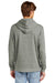 District DT1300 Mens Perfect Tri Fleece Hooded Sweatshirt Hoodie w/ Pouch Pocket Grey Frost Model Back