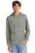 District DT1300 Mens Perfect Tri Fleece Hooded Sweatshirt Hoodie w/ Pouch Pocket Grey Frost Model Front