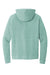 District DT1300 Mens Perfect Tri Fleece Hooded Sweatshirt Hoodie w/ Pouch Pocket Heather Eucalyptus Blue Flat Back