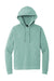 District DT1300 Mens Perfect Tri Fleece Hooded Sweatshirt Hoodie w/ Pouch Pocket Heather Eucalyptus Blue Flat Front