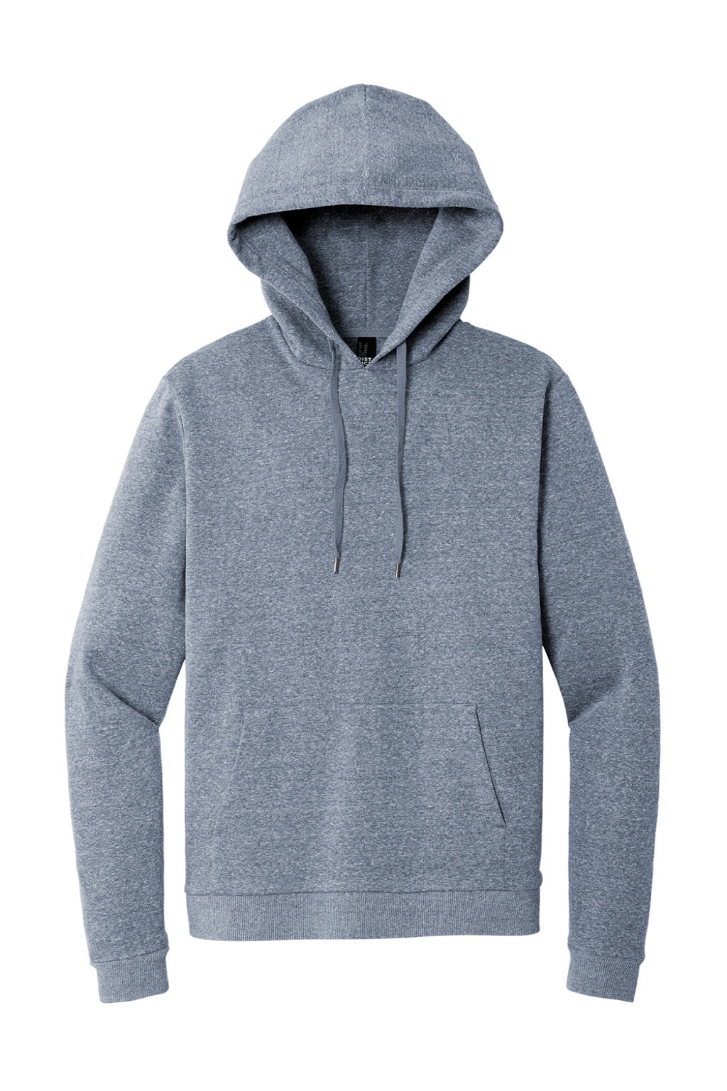 District DT1300 Mens Perfect Tri Fleece Hooded Sweatshirt Hoodie w/ Pouch Pocket Navy Blue Frost Flat Front