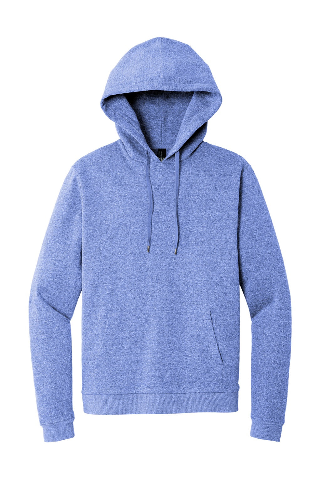 District DT1300 Mens Perfect Tri Fleece Hooded Sweatshirt Hoodie w/ Pouch Pocket Royal Blue Frost Flat Front