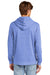 District DT1300 Mens Perfect Tri Fleece Hooded Sweatshirt Hoodie w/ Pouch Pocket Royal Blue Frost Model Back