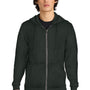 District Mens Perfect Tri Fleece Full Zip Hooded Sweatshirt Hoodie w/ Pockets - Deepest Grey