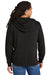 District DT1302 Mens Perfect Tri Fleece Full Zip Hooded Sweatshirt Hoodie w/ Pockets Black Model Back