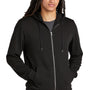 District Mens Perfect Tri Fleece Full Zip Hooded Sweatshirt Hoodie w/ Pockets - Black