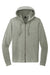 District DT1302 Mens Perfect Tri Fleece Full Zip Hooded Sweatshirt Hoodie w/ Pockets Grey Frost Flat Front