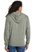 District DT1302 Mens Perfect Tri Fleece Full Zip Hooded Sweatshirt Hoodie w/ Pockets Grey Frost Model Back