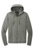 District DT1302 Mens Perfect Tri Fleece Full Zip Hooded Sweatshirt Hoodie w/ Pockets Heather Charcoal Grey Flat Front