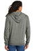 District DT1302 Mens Perfect Tri Fleece Full Zip Hooded Sweatshirt Hoodie w/ Pockets Heather Charcoal Grey Model Back
