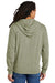 District DT1302 Mens Perfect Tri Fleece Full Zip Hooded Sweatshirt Hoodie w/ Pockets Military Green Frost Model Back