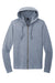 District DT1302 Mens Perfect Tri Fleece Full Zip Hooded Sweatshirt Hoodie w/ Pockets Navy Blue Frost Flat Front