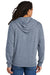 District DT1302 Mens Perfect Tri Fleece Full Zip Hooded Sweatshirt Hoodie w/ Pockets Navy Blue Frost Model Back