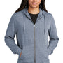 District Mens Perfect Tri Fleece Full Zip Hooded Sweatshirt Hoodie w/ Pockets - Navy Blue Frost