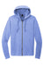 District DT1302 Mens Perfect Tri Fleece Full Zip Hooded Sweatshirt Hoodie w/ Pockets Royal Blue Frost Flat Front