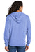 District DT1302 Mens Perfect Tri Fleece Full Zip Hooded Sweatshirt Hoodie w/ Pockets Royal Blue Frost Model Back