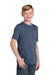 District DT130Y Youth Perfect Tri Short Sleeve Crewneck T-Shirt Navy Blue Frost Model 3q