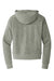 District DT1311 Womens Perfect Tri Fleece 1/4 Zip Hooded Sweatshirt Hoodie w/ Pouch Pocket Grey Frost Flat Back