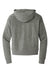 District DT1311 Womens Perfect Tri Fleece 1/4 Zip Hooded Sweatshirt Hoodie w/ Pouch Pocket Heather Charcoal Grey Flat Back