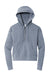 District DT1311 Womens Perfect Tri Fleece 1/4 Zip Hooded Sweatshirt Hoodie w/ Pouch Pocket Navy Blue Frost Flat Front
