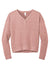 District DT1312 Womens Perfect Tri Fleece V-Neck Sweatshirt Blush Frost Flat Front