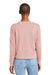District DT1312 Womens Perfect Tri Fleece V-Neck Sweatshirt Blush Frost Model Back