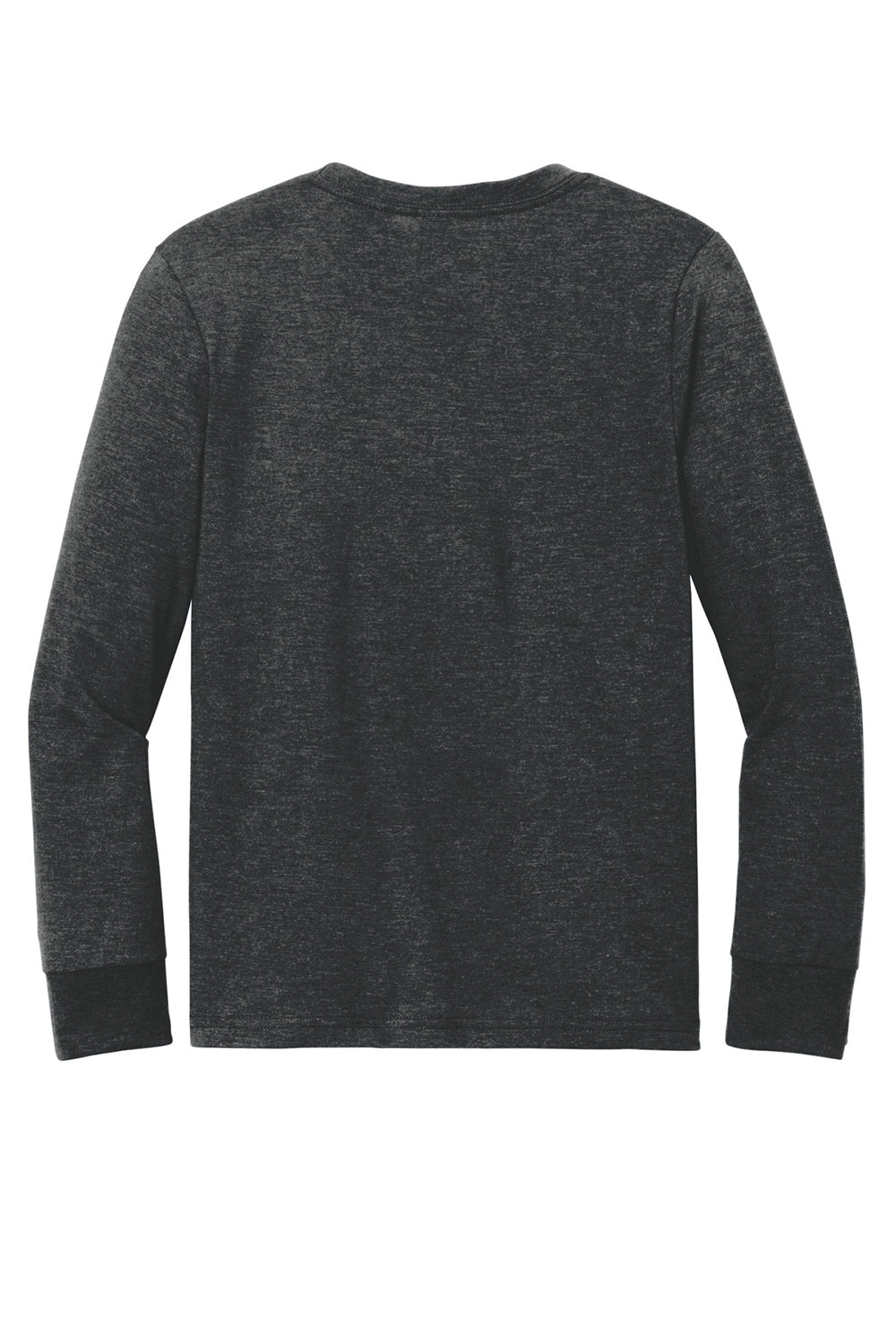 District DT132Y Youth Perfect Tri Long Sleeve Crewneck T-Shirt Black Frost Flat Back