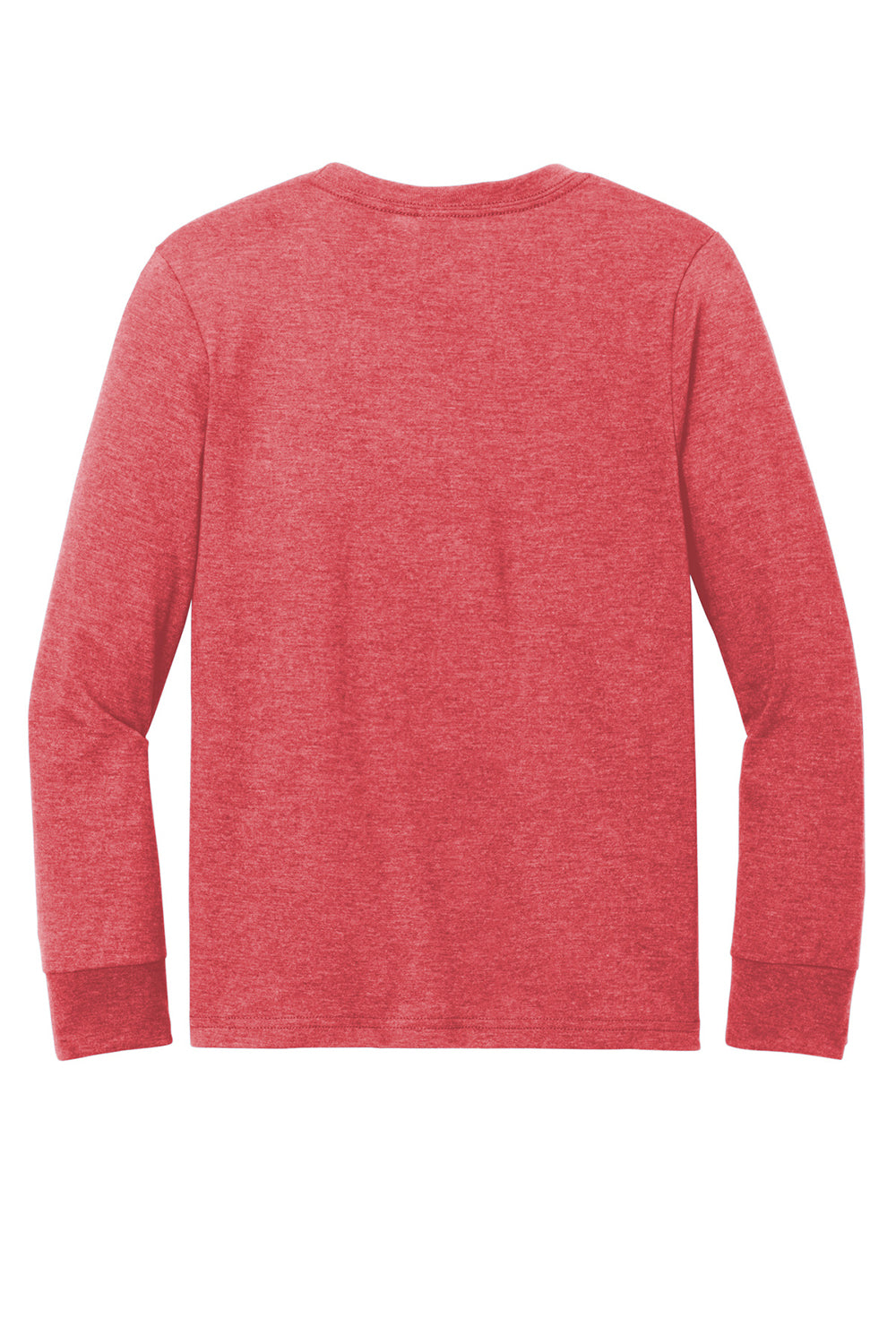 District DT132Y Youth Perfect Tri Long Sleeve Crewneck T-Shirt Red Frost Flat Back