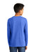 District DT132Y Youth Perfect Tri Long Sleeve Crewneck T-Shirt Royal Blue Frost Model Back