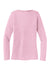 District DT135 Womens Perfect Tri Long Sleeve V-Neck T-Shirt Heather Wisteria Pink Flat Back