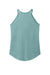 District DT137L Womens Perfect Tri Rocker Tank Top Heather Eucalyptus Blue Flat Back