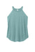 District DT137L Womens Perfect Tri Rocker Tank Top Heather Eucalyptus Blue Flat Front
