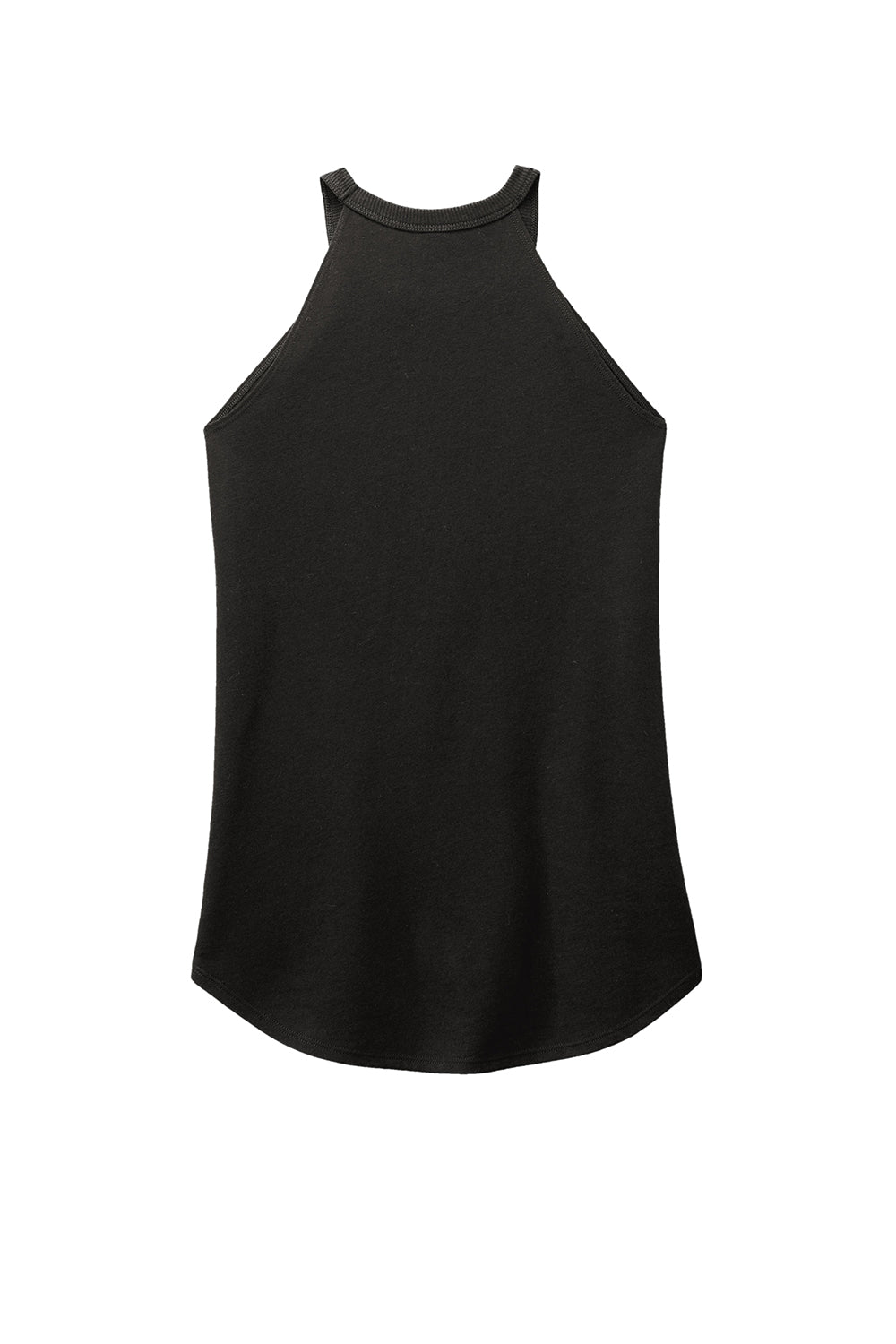 District DT137L Womens Perfect Tri Rocker Tank Top Black Flat Back