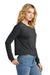 District DT141 Womens Perfect Tri Midi Long Sleeve Crewneck T-Shirt Black Frost Model Side