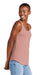 District DT151 Womens Perfect Tri Relaxed Tank Top Blush Frost Model Side