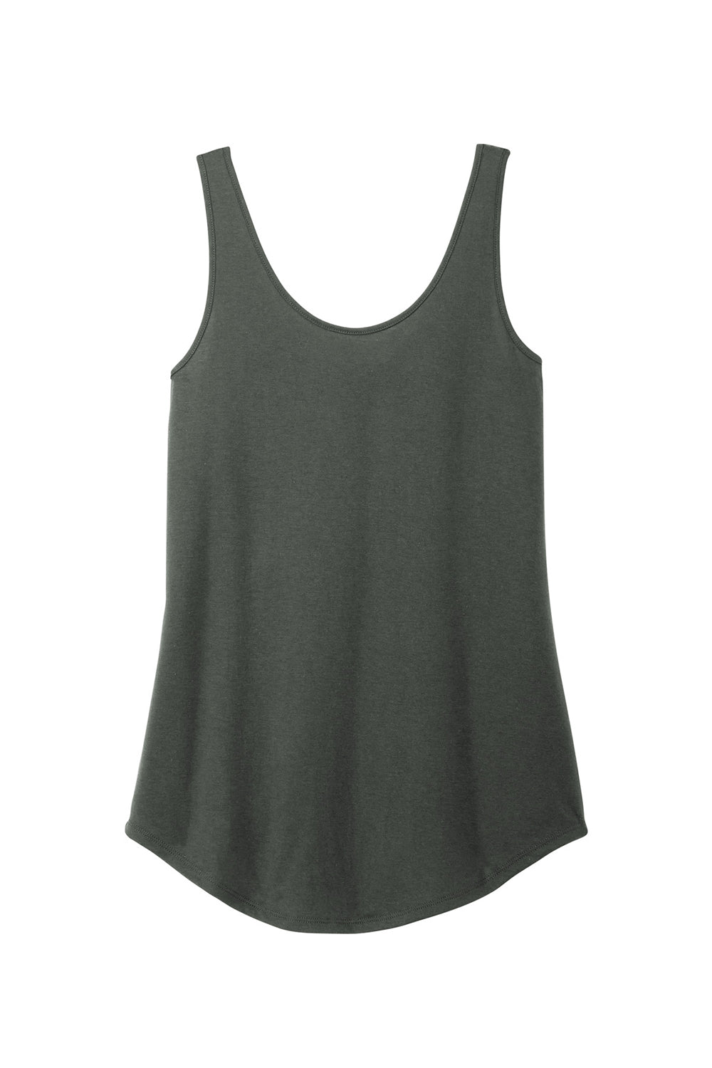 District DT151 Womens Perfect Tri Relaxed Tank Top Deepest Grey Flat Front