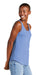 District DT151 Womens Perfect Tri Relaxed Tank Top Maritime Blue Frost Model Side